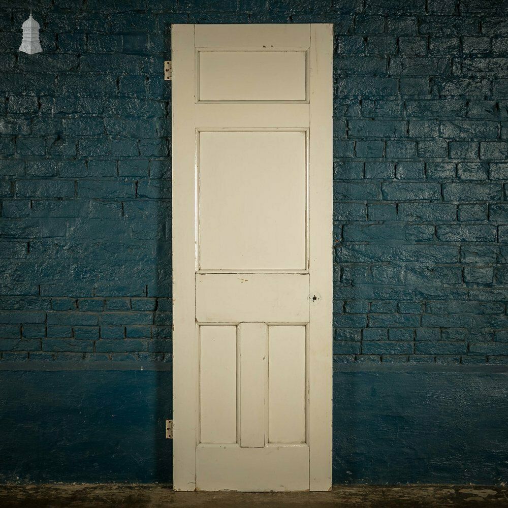 Pine Panelled Door, White Painted 4 Panel Door