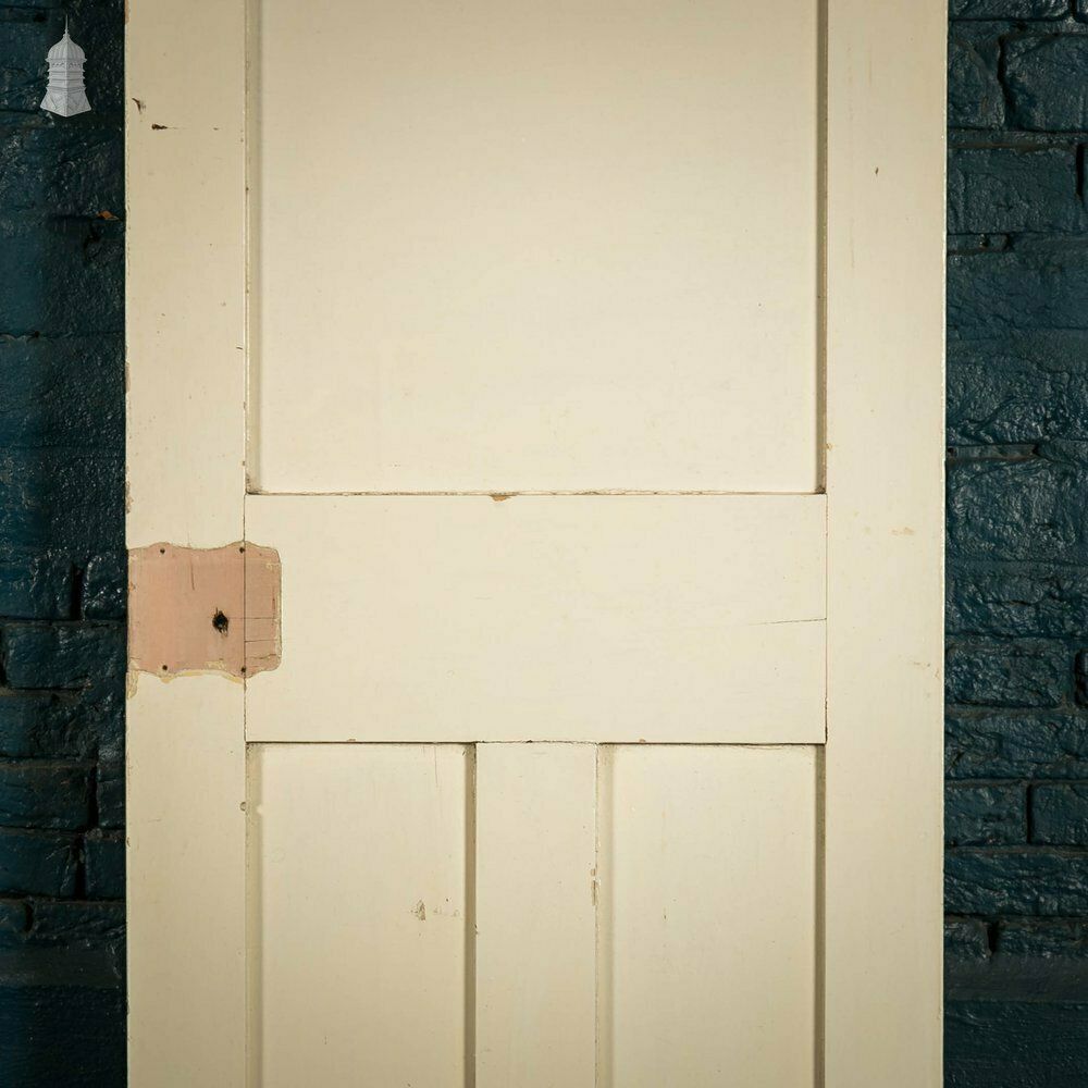 photo for sale Pine Panelled Door, White Painted 4 Panel Door