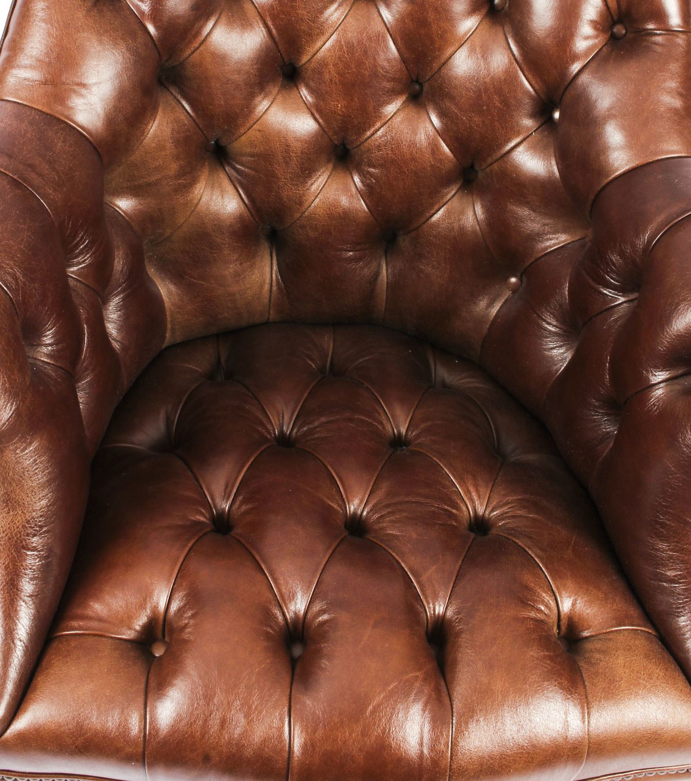 Bespoke English Hand Made Leather Directors Desk Chair Hazel photo buy
