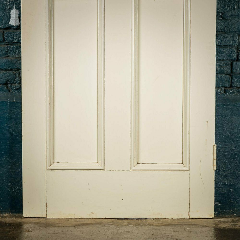 Home Fixtures Pine Panelled Door, Moulded 5 Panel Door With White Painted Finish photo