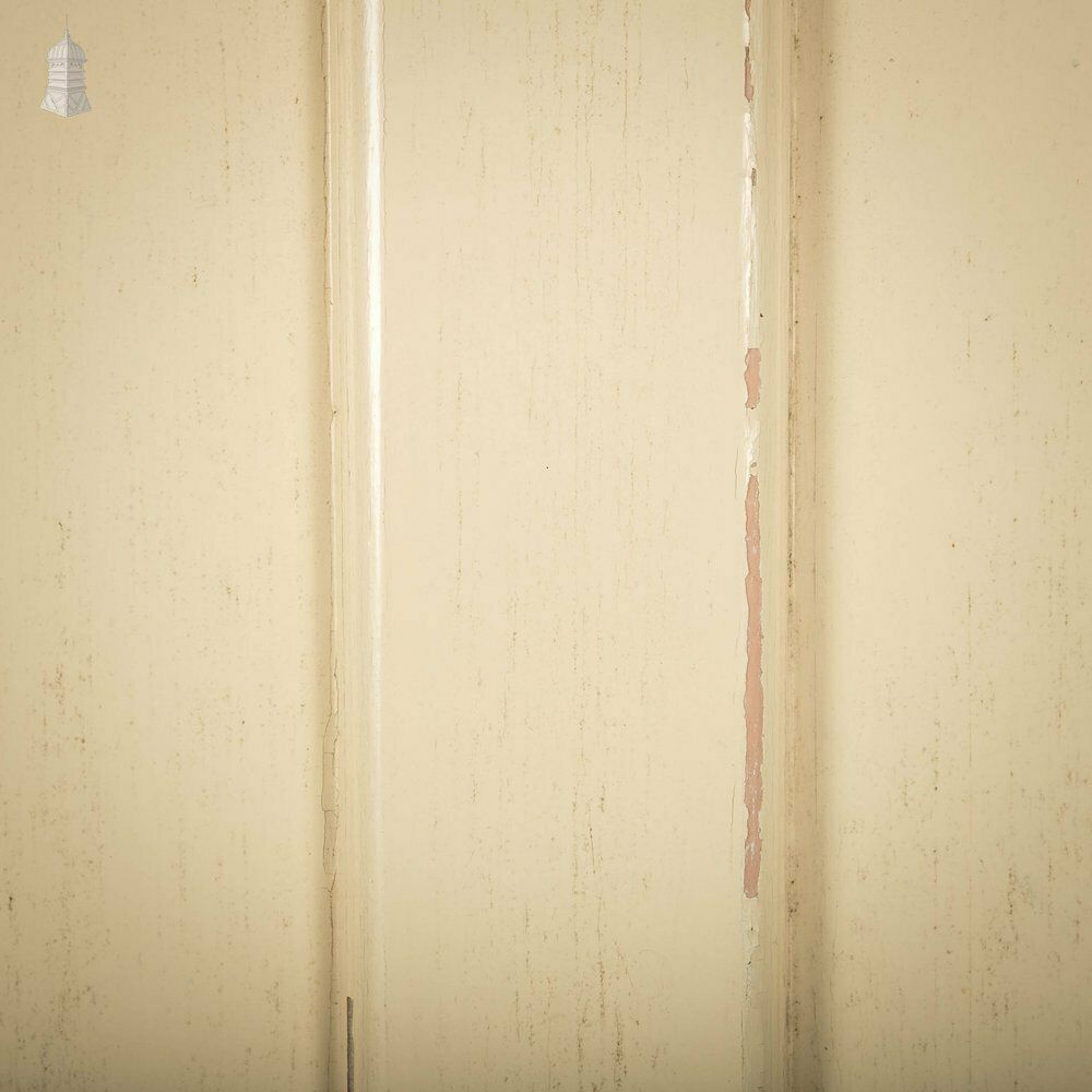 Pine Panelled Door, White Painted, 1 Over 3 Panel 1930’s Style Door photo vinterior