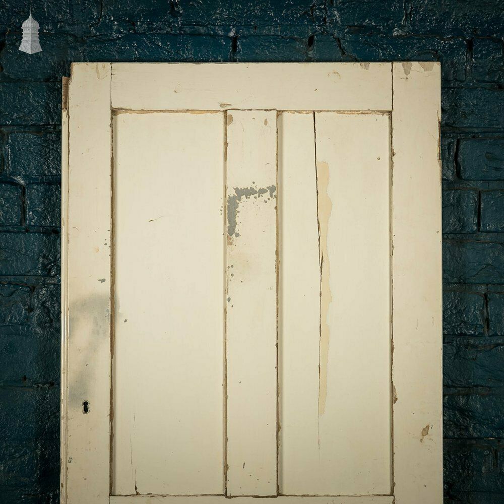 Panelled Cupboard Door, White Painted Pine 4 Panel Door photo buy