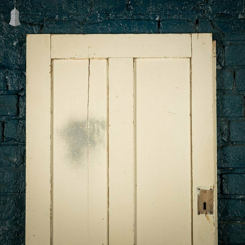 photo buy Panelled Cupboard Door, White Painted Pine 4 Panel Door