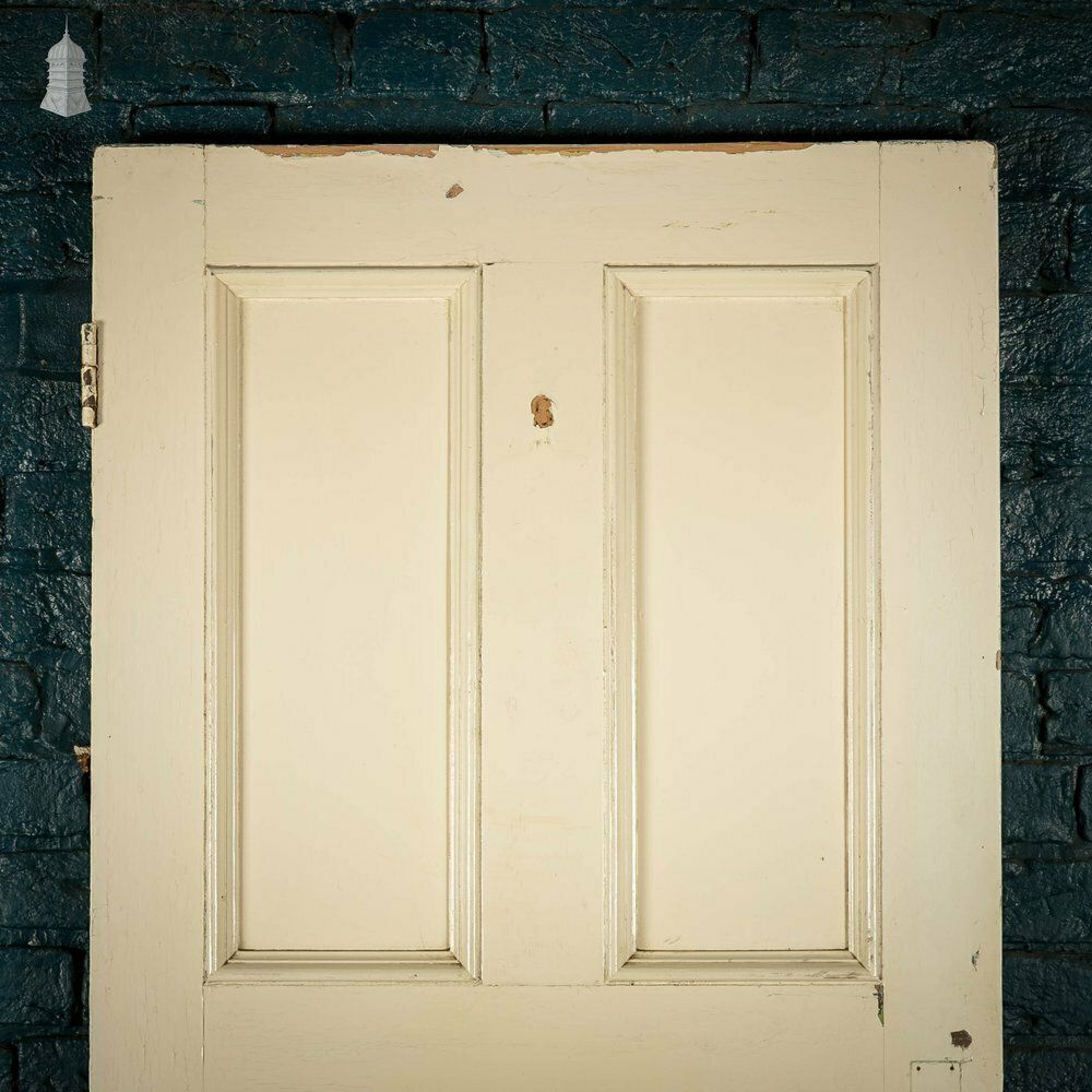 Pine Panelled Door, Moulded 4 Panel, White And Green Distressed Paint Finish photo buy