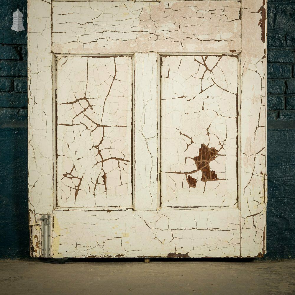 Pine Panelled Door, 6 Panel With Distressed White Painted Finish photo buy
