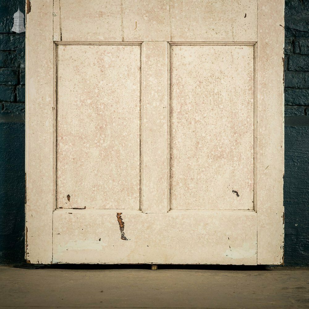 photo buy Pine Panelled Door, 6 Panel With Distressed White Painted Finish