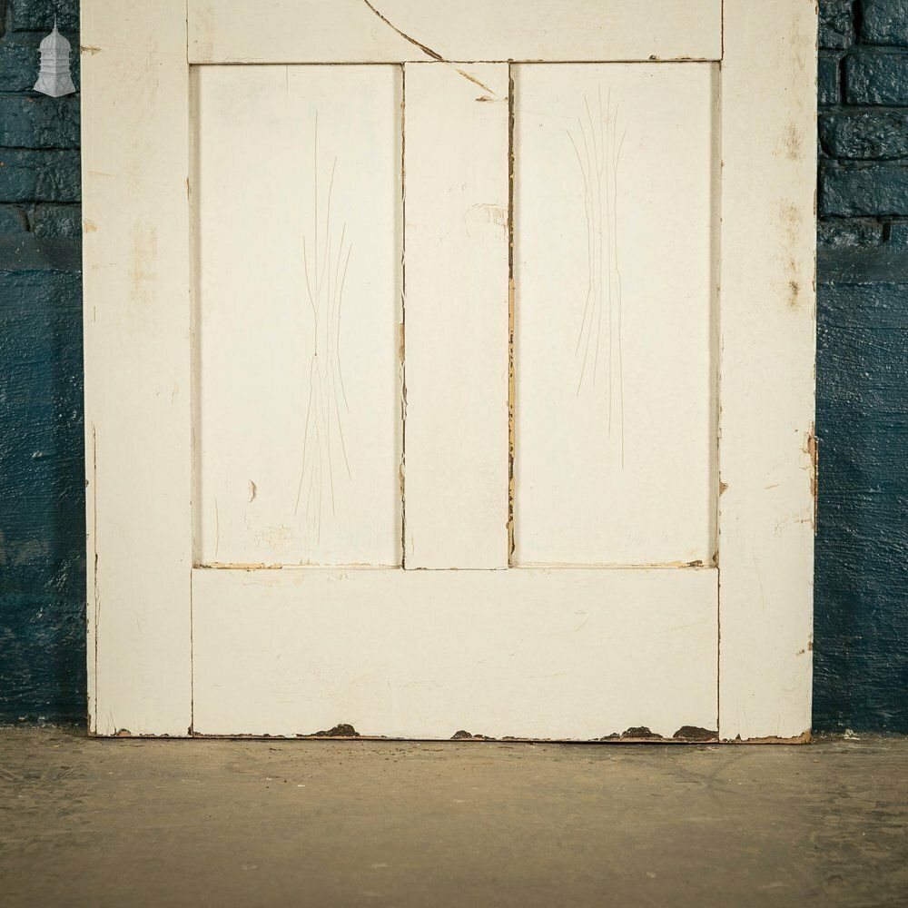 Pine Panelled Door, White Painted Pine 4 Panel photo Home Fixtures