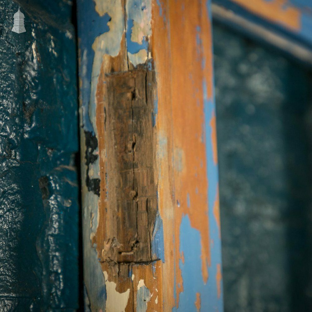 photo buy Half Glazed Door, Pine With Blue Painted Finish