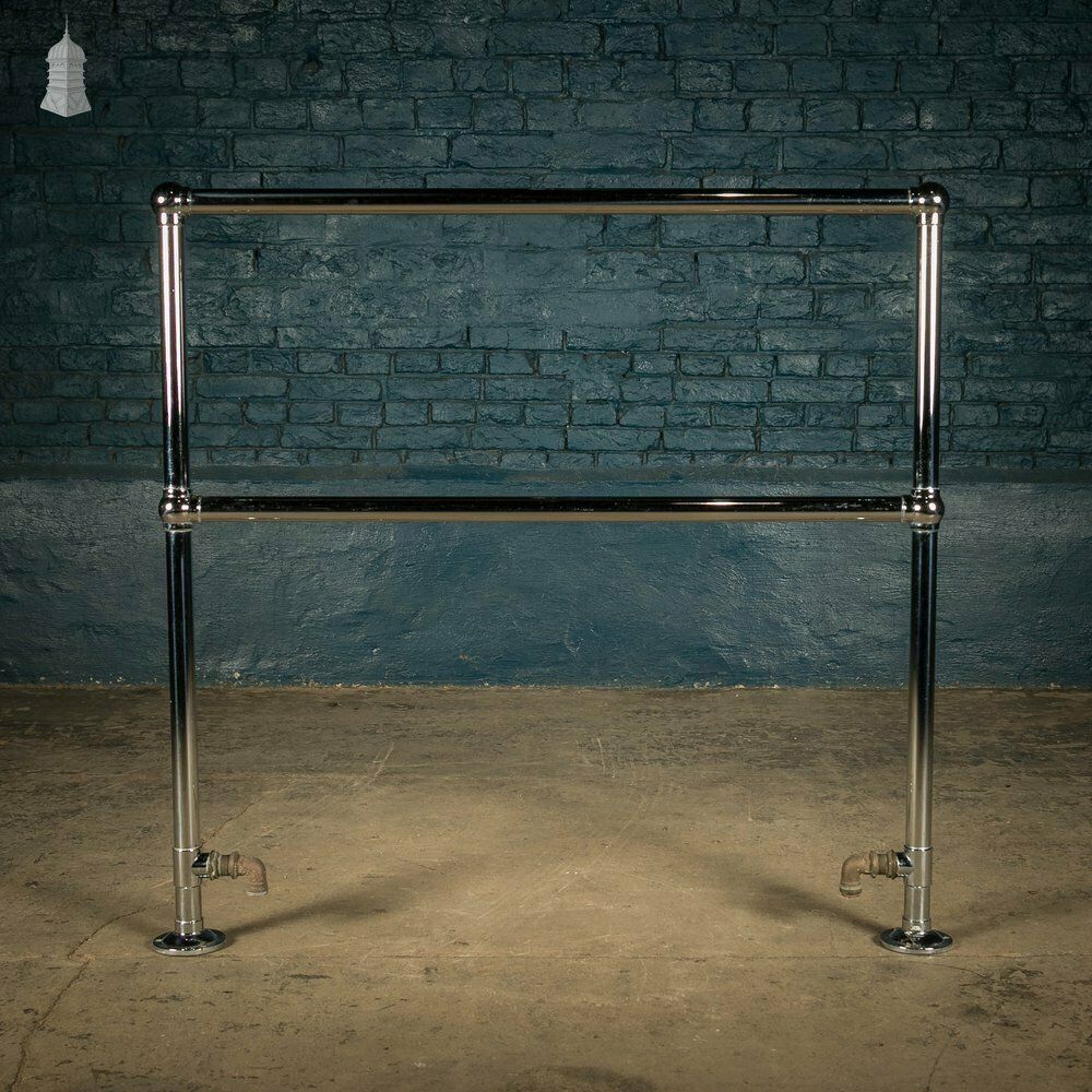 Towel Rail Radiator, Pair Of Chrome And Cast Iron Heated Rails photo Furniture