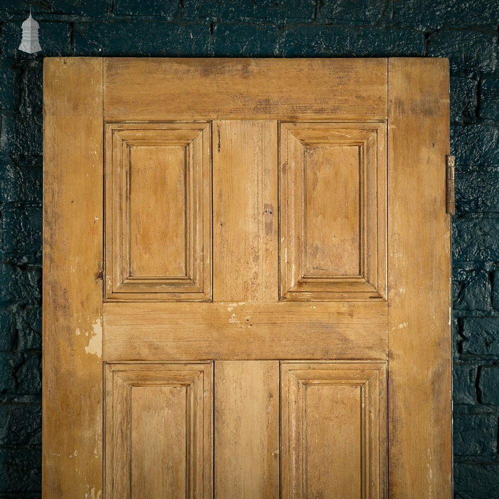 photo furniture Pine Panelled Door, 6 Panel Scumble Paint Finish