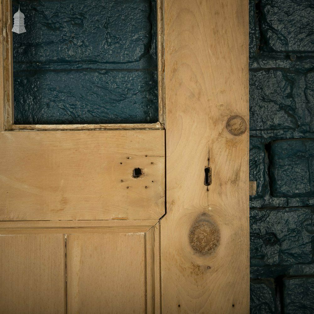 Glazed Pine Door, Edwardian Framed Plank And Ledge photo vinterior