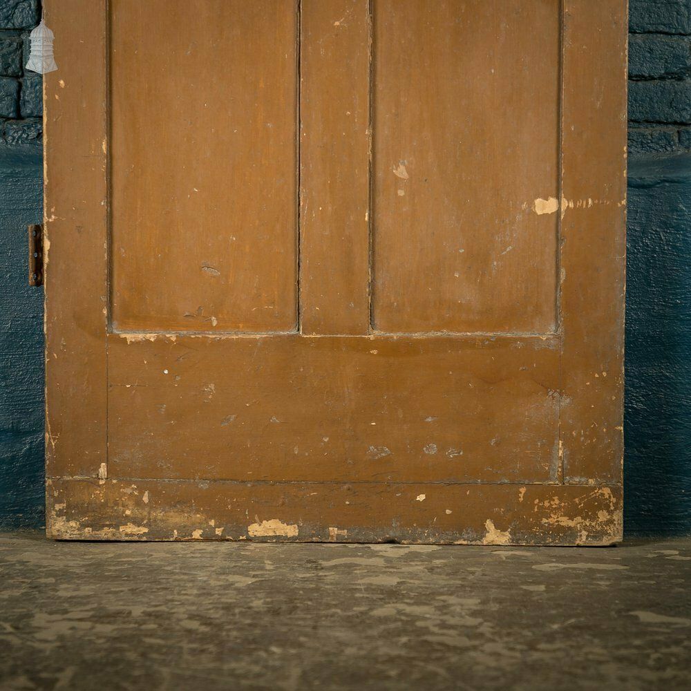 Pine Panelled Door, Victorian 4 Panel, Brown Painted Finish photo 240.0