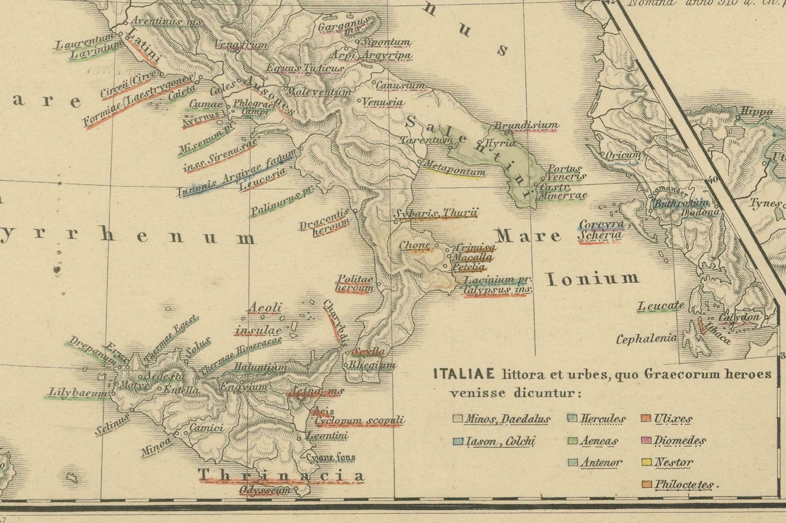 Antique Map Of Italy With Insets Of Rome And Major Cities, Published In 1880 photo vinterior