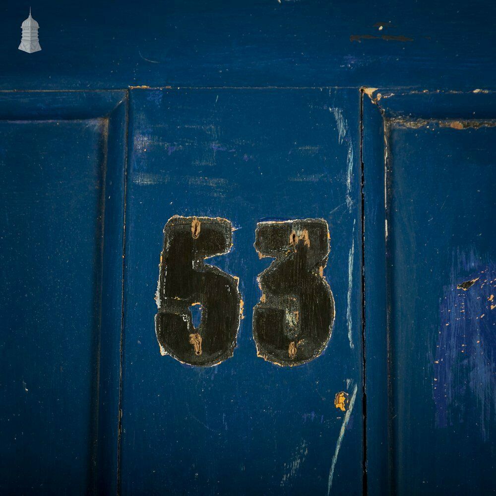 Pine Panelled Door, 4 Panel Blue Painted Front Door photo 150.0