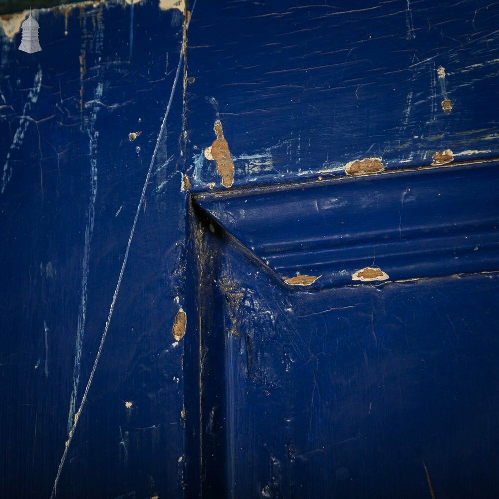 photo buy Pine Panelled Door, 4 Panel Blue Painted Front Door