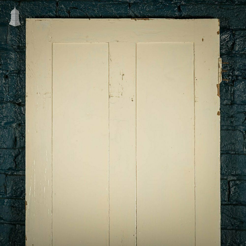 Pine Paneled Door, Victorian, White Painted 4 Panel photo furniture