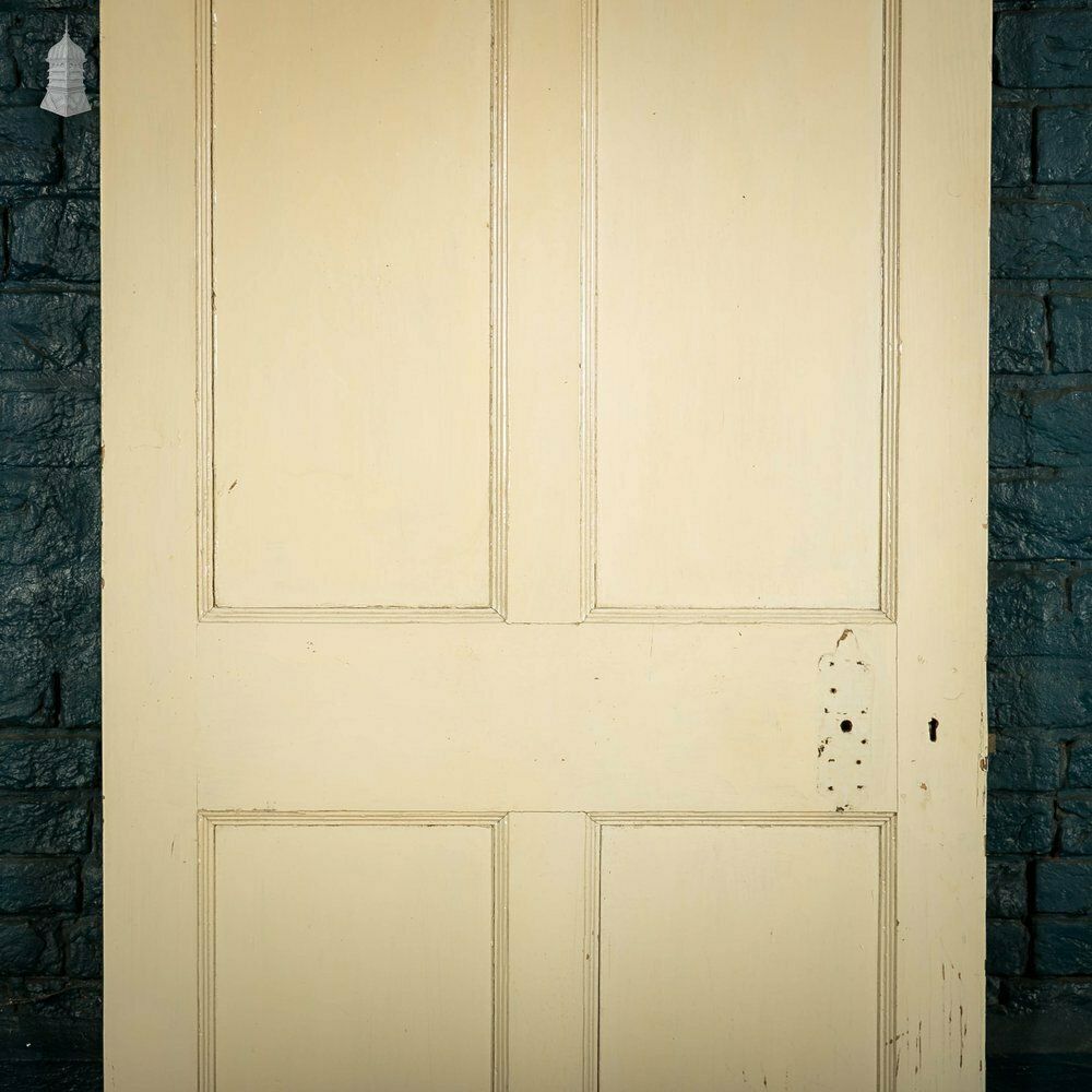 photo furniture Pine Panelled Door, 4 Panel White Painted