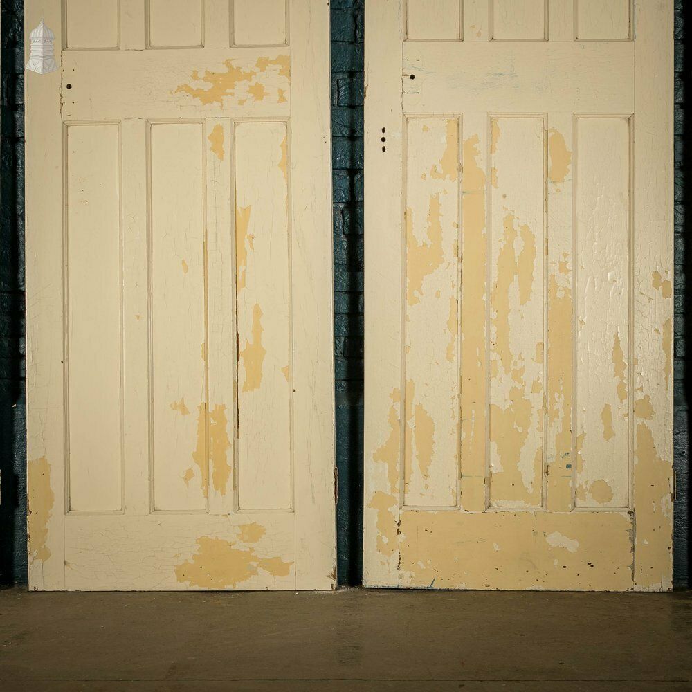 Pine Panelled Door, 6 Panel White Painted Set Of 5 photo 810.0