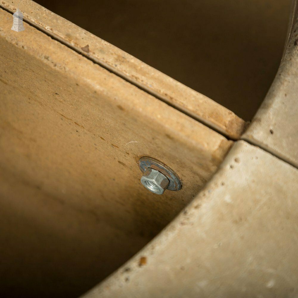 Concrete Corner Mangers, Pair Of Trough Feeders Reclaimed From St Johns Barracks, London. Joined Together To Create A Semi Circle Planter photo buy