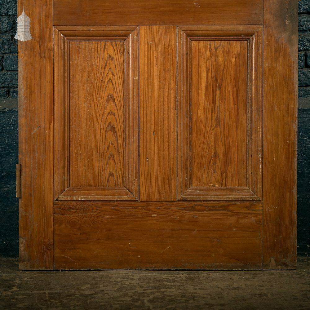 photo for sale Glazed Pine Door, Pitch Pine, 6 Panels, 2 With Wired Glass