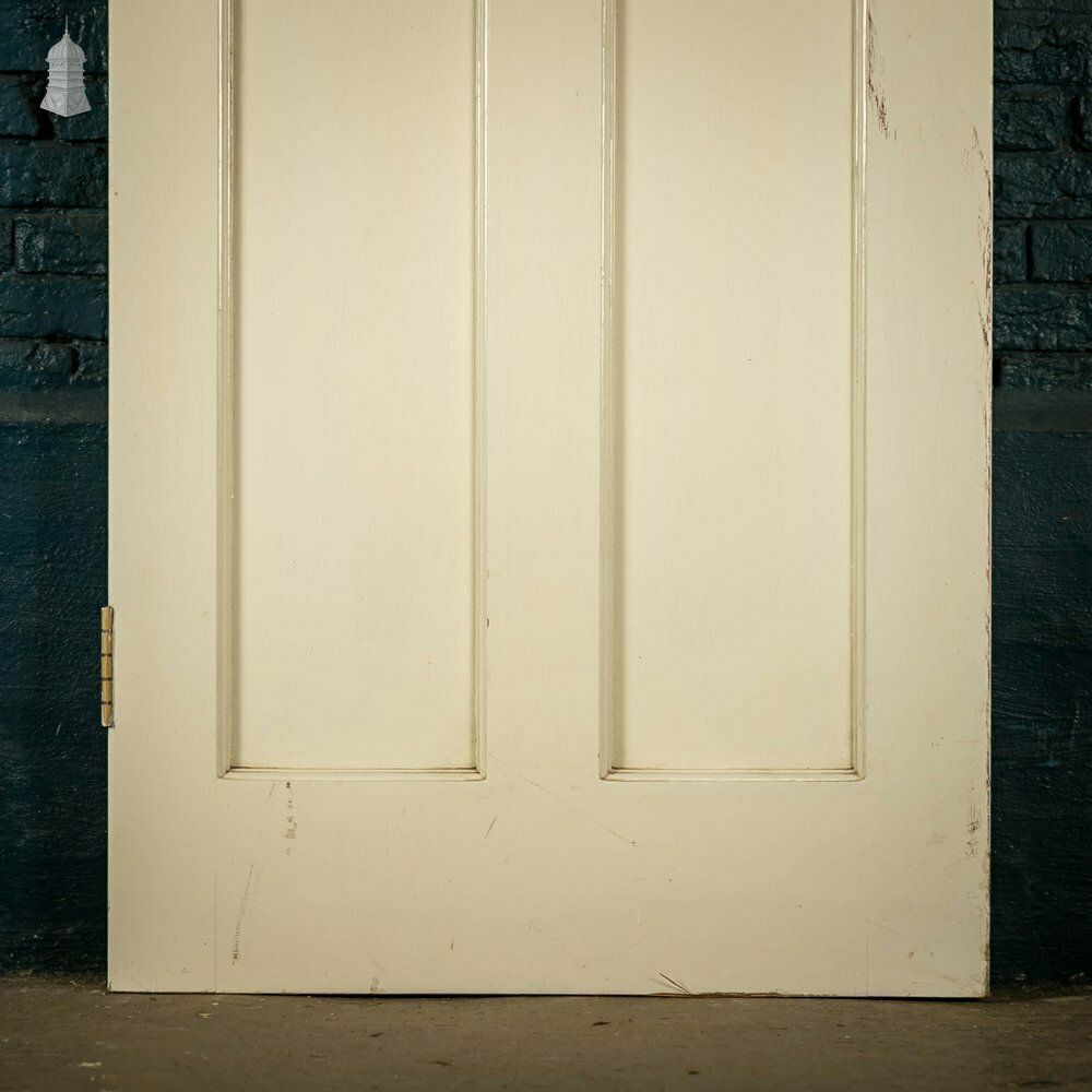 Pine Panelled Door, White Painted 3 Panel photo Home Fixtures