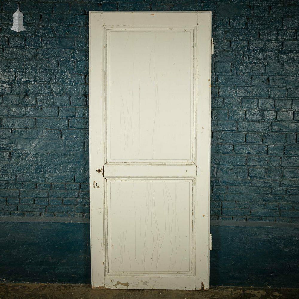 Pine Panelled Door, French Style, Painted 2 Panel
