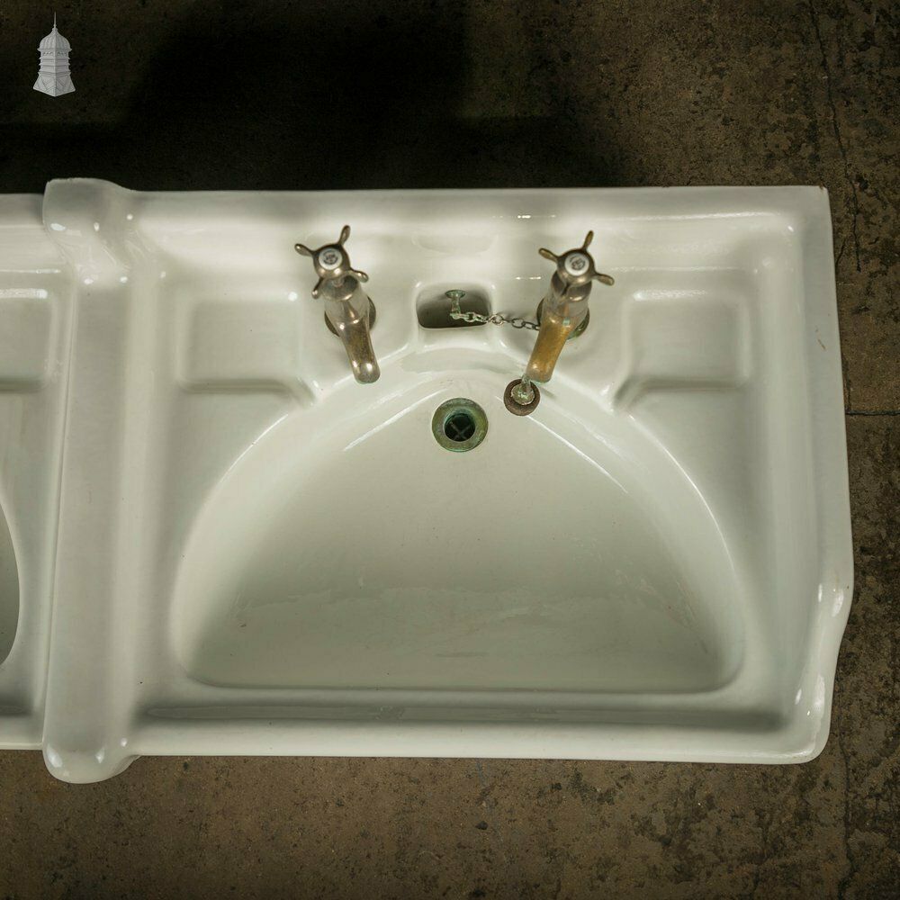 Interlocking Wash Basins, His And Hers Deco Sinks, Pair photo 1152.0