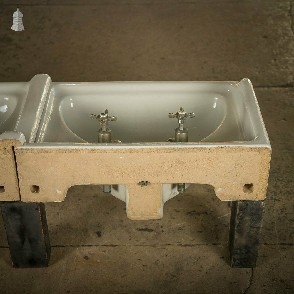Garden Decor Interlocking Wash Basins, His And Hers Deco Sinks, Pair photo