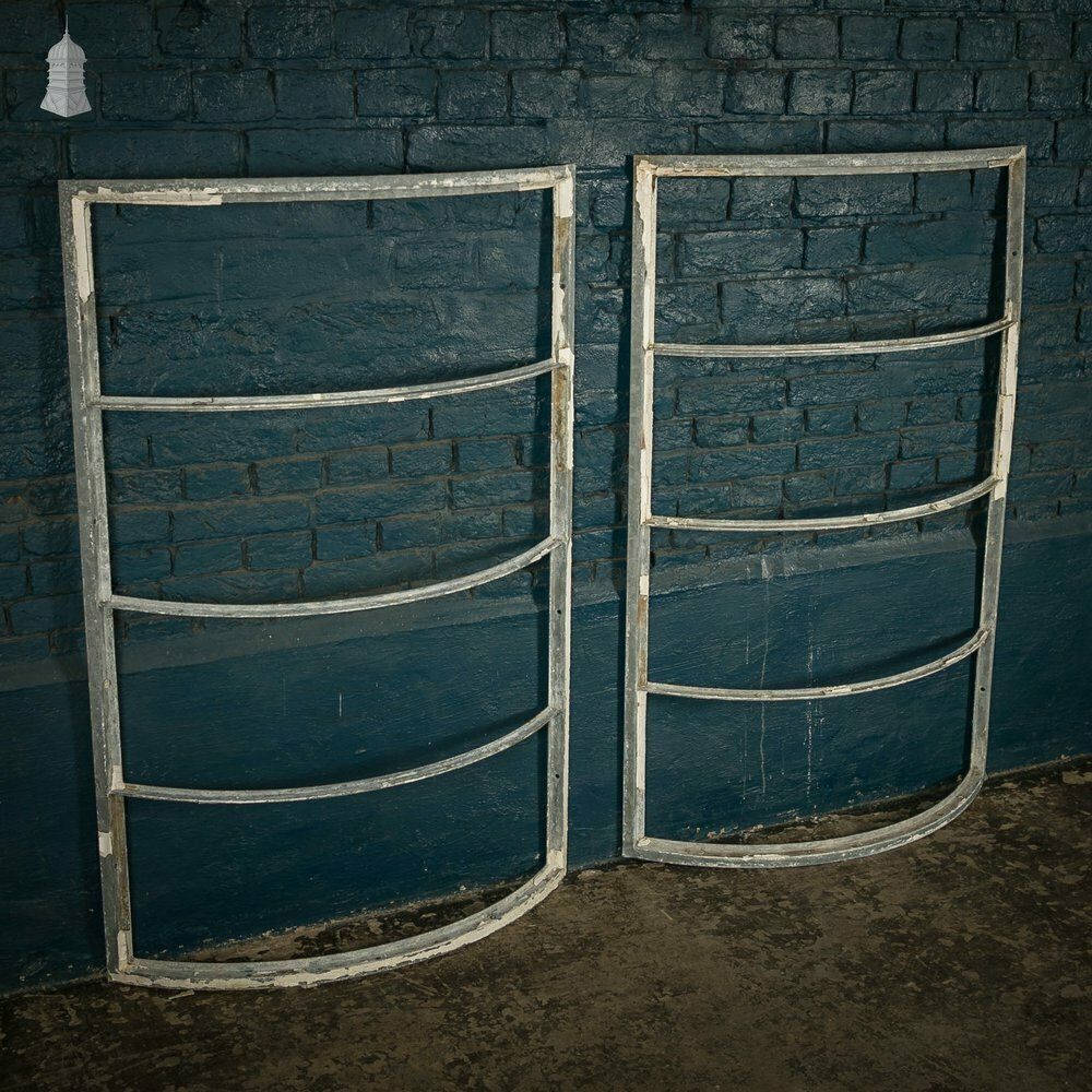 Curved Aluminium Window Frames, Pair Of Metal Windows photo furniture