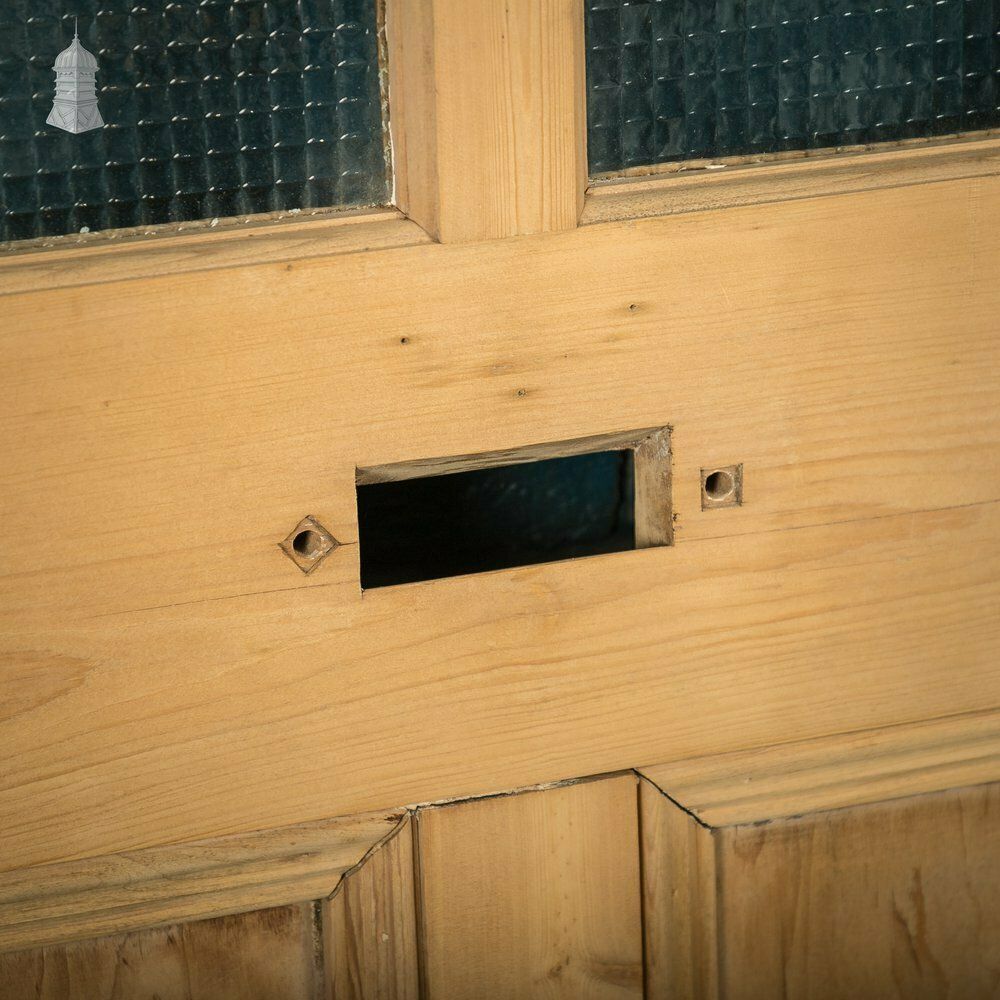 photo furniture Glazed Pine Door, 4 Panels, 2 With Textured Glazing