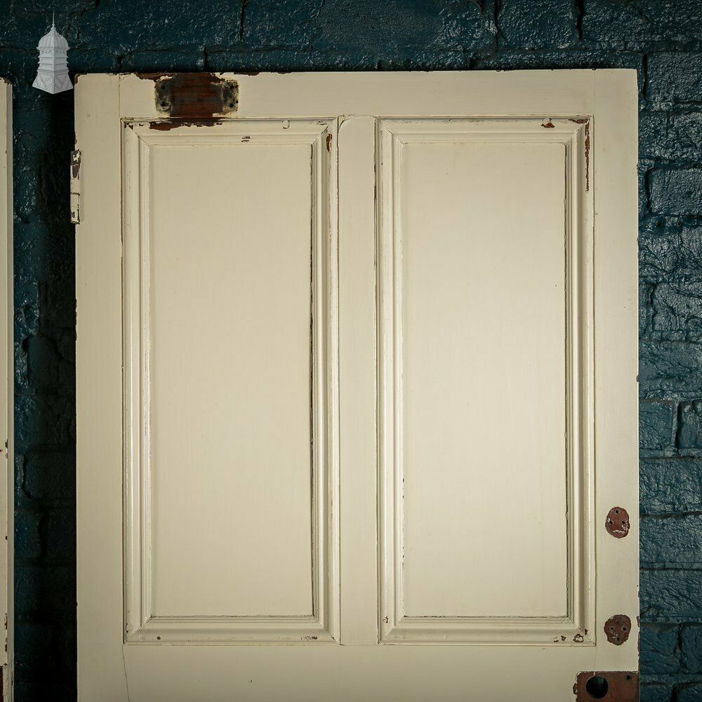 Mahogany Paneled Doors, Set Of 3 19th C Hardwood, Gunstock, 4 Panel Doors photo vintage
