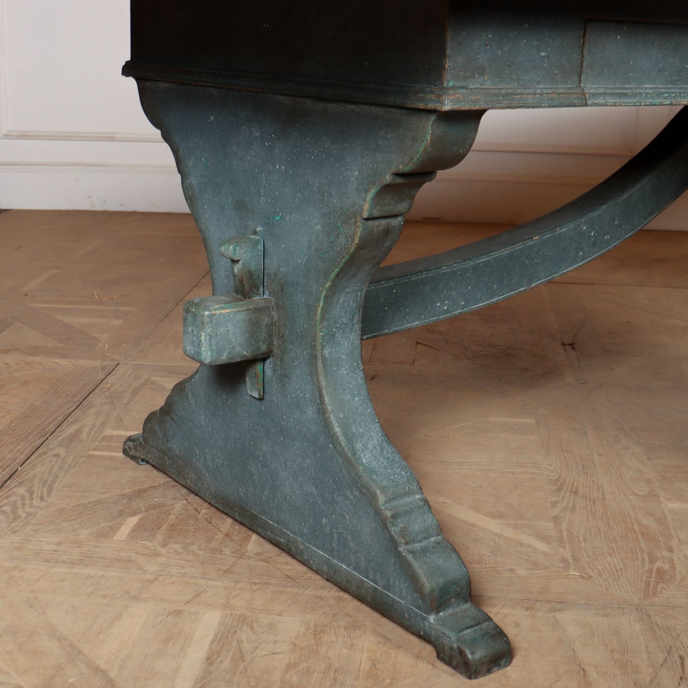 Italian Painted Trestle Table, 1800s photo for sale