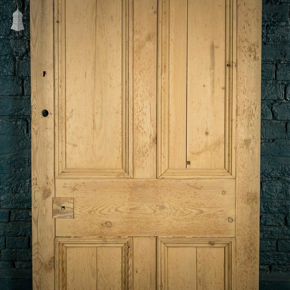 Home Fixtures Glazed Pine Door, Moulded Panelled Door With Glazed Top Panel photo