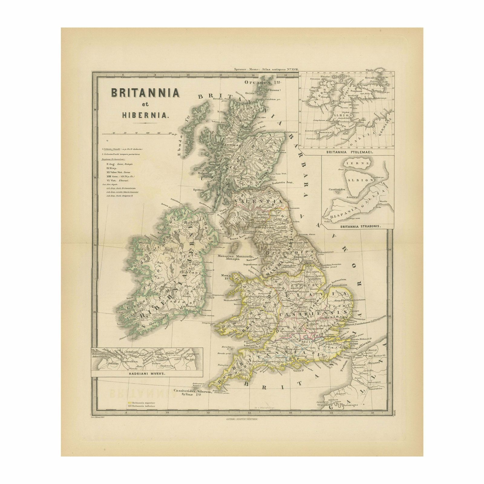 Ancient Cartography Of Britannia And Hibernia, Published In 1880