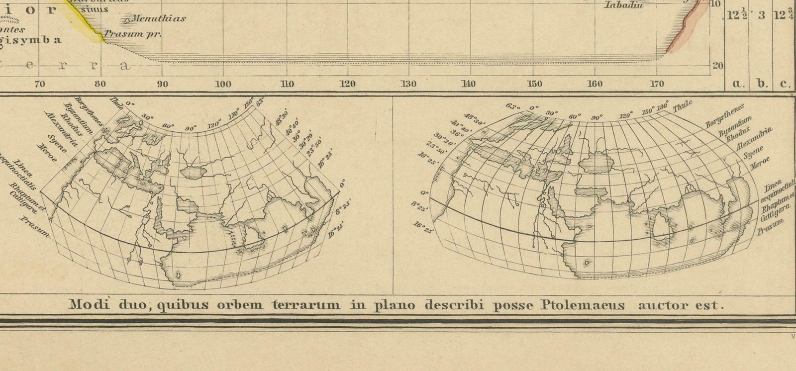 Original Old Composite Of Several Maps Of The Ancient World On One Sheet, 1880 photo vinterior