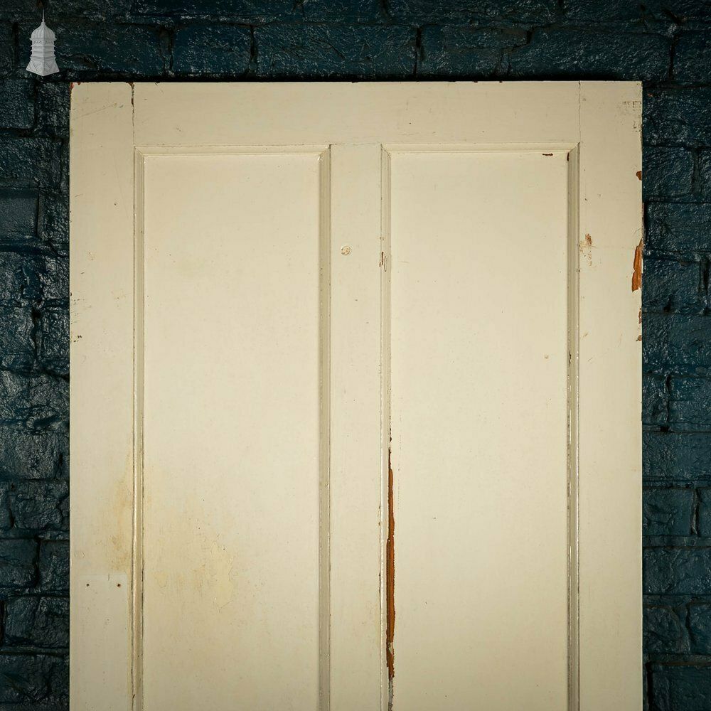 photo for sale Pine Panelled Door, 4 Panel White Painted