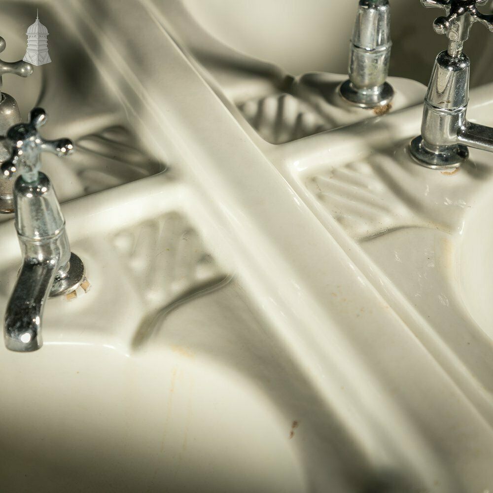 photo furniture Communal Washroom Sinks, Original Edwardian Eight Basin Arrangement On Cast Iron Stand