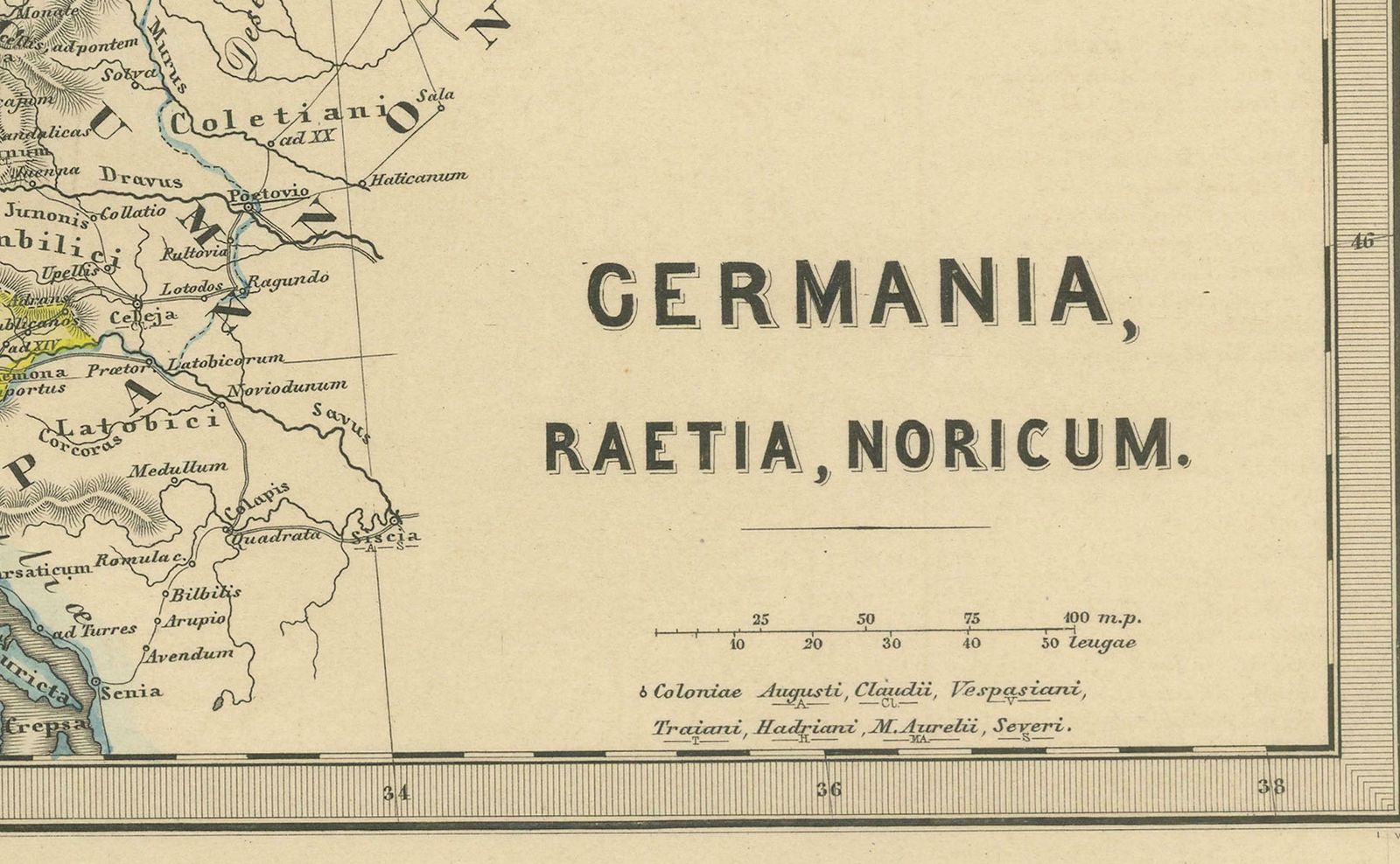 Roman Frontiers Engraved: Germania, Raetia, And Noricum, Published In 1880 photo for sale