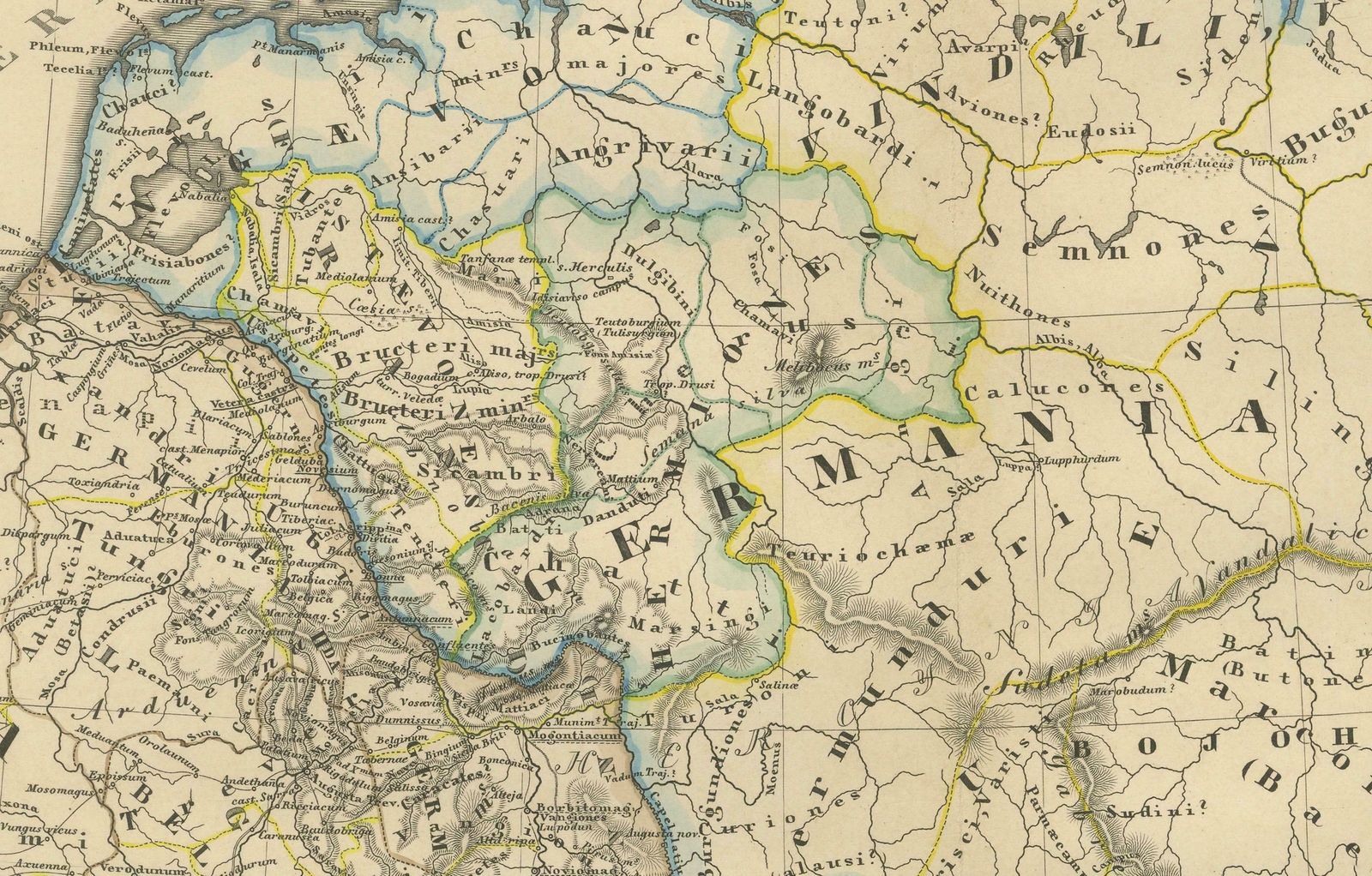 Roman Frontiers Engraved: Germania, Raetia, And Noricum, Published In 1880 photo vinterior
