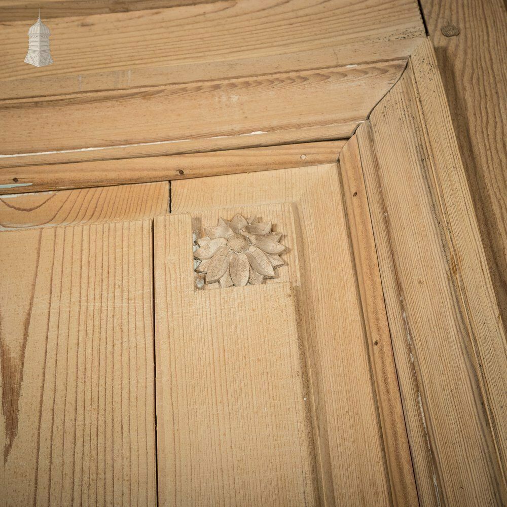 Curved Pine Panels, Late 19th C With Carved Floral Detail, Pair photo buy