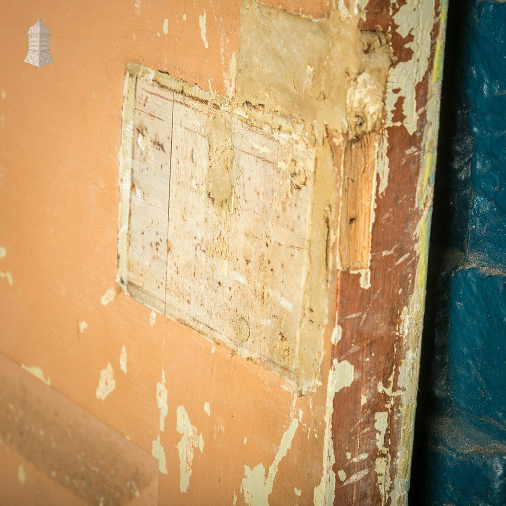 4 Panel Door, Blue And Ped Painted Victorian Internal Door photo vinterior