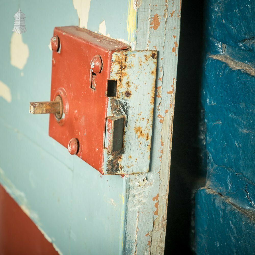 photo furniture 4 Panel Door, Blue And Ped Painted Victorian Internal Door