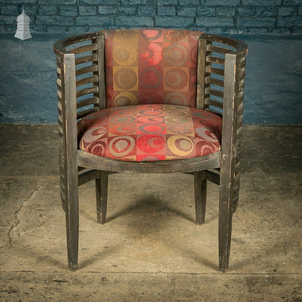 Art Deco Ebonised Tub Chair From A Hotel In Bombay [No. 6] photo furniture