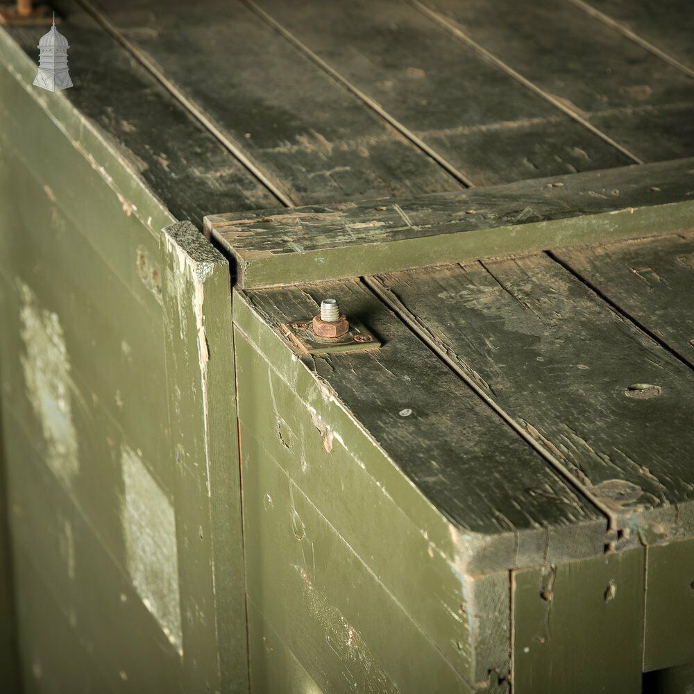 photo furniture Large Green Painted Aircraft Parts Shipping Crate Reclaimed From A Norfolk Raf Base