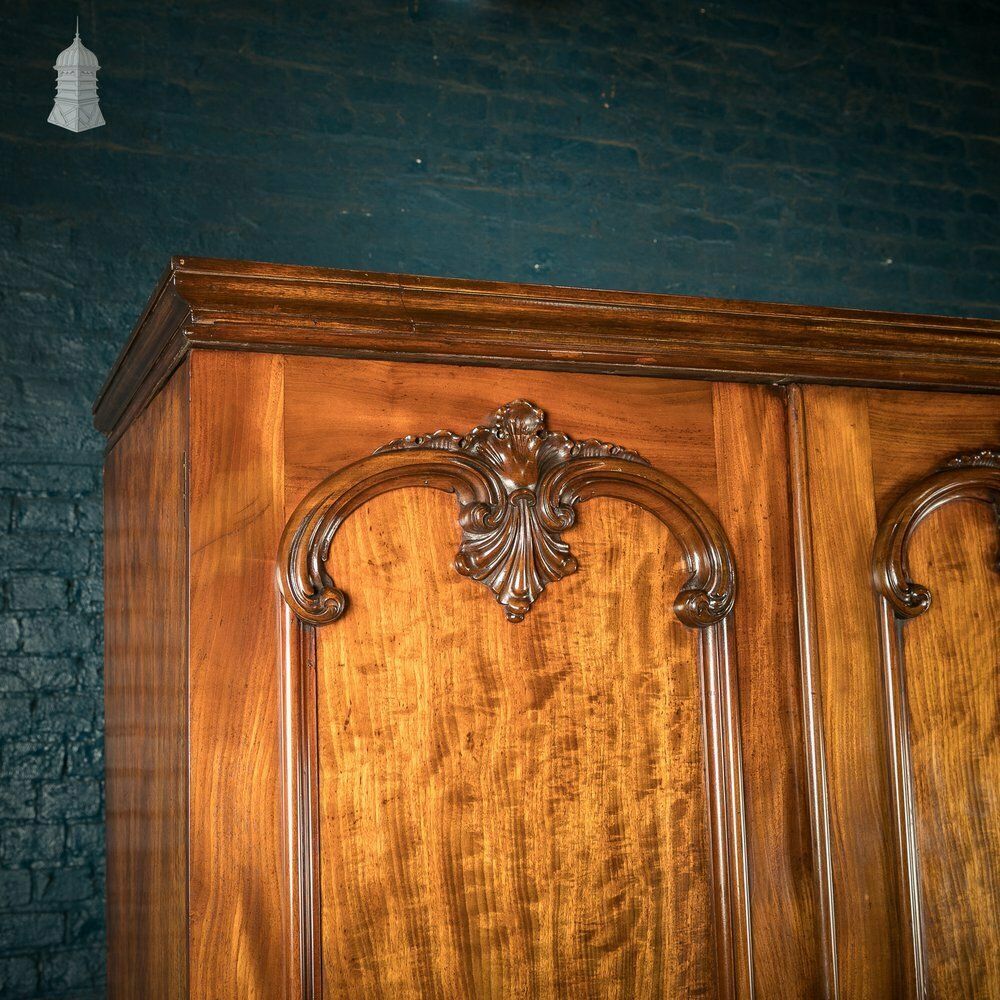 photo for sale Compactum Gentlemans Wardrobe, Victorian Mottled Mahogany
