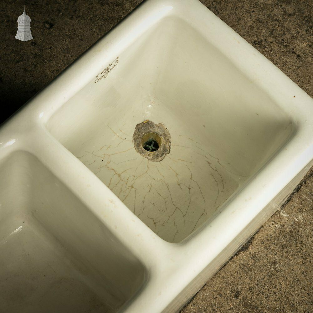 photo for sale 19th C Royal Doulton Double Laundry Sink