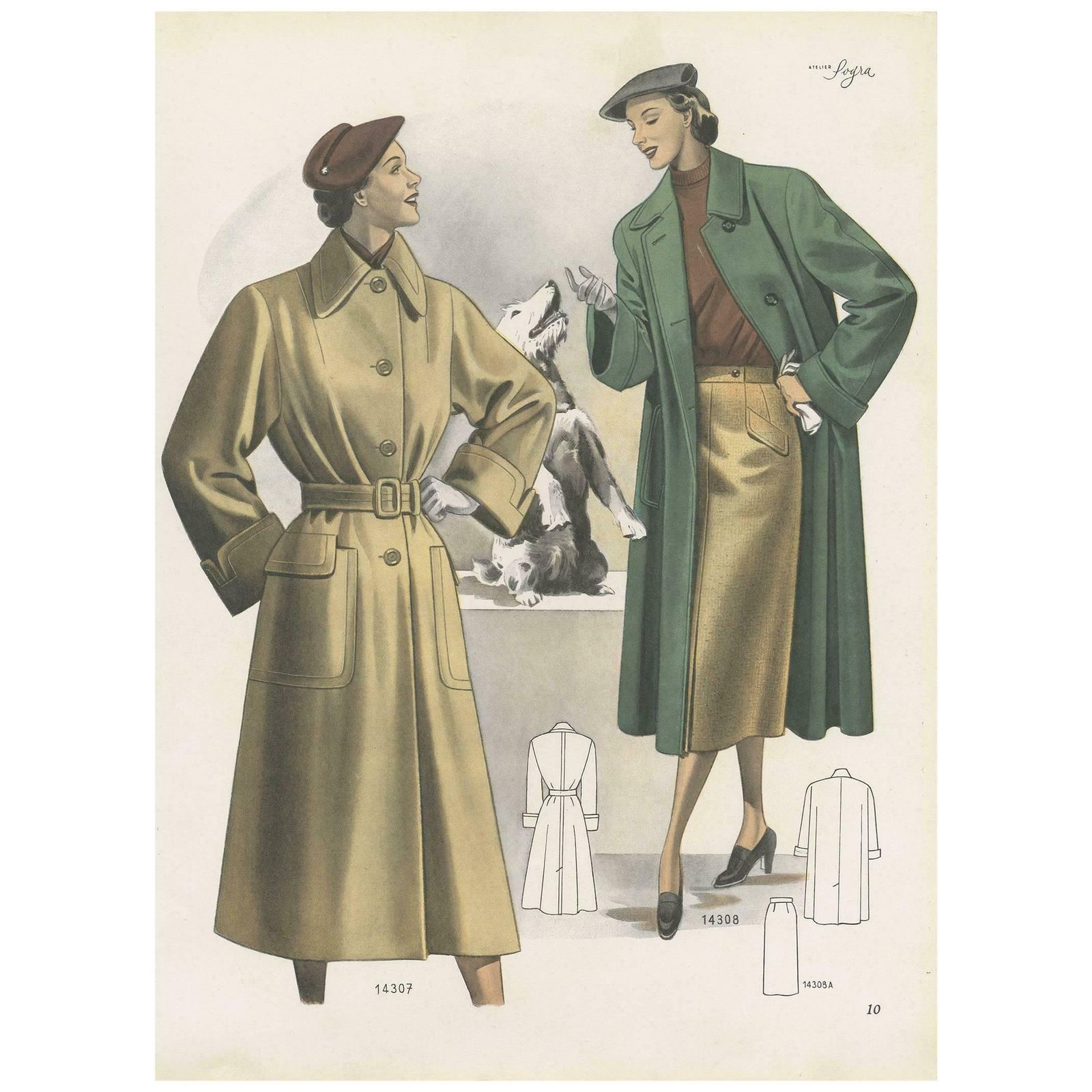 Vintage Fashion Print (Pl. 14307) Published In Ladies Styles, 1952