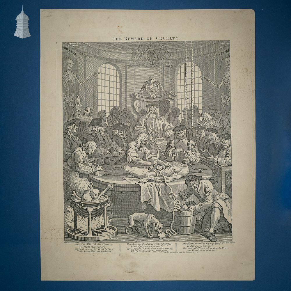 ‘The Four Stages Of Cruelty’ Set Of 4 Original 18th C Engravings By William Hogarth Dated 1751 photo 2700.0