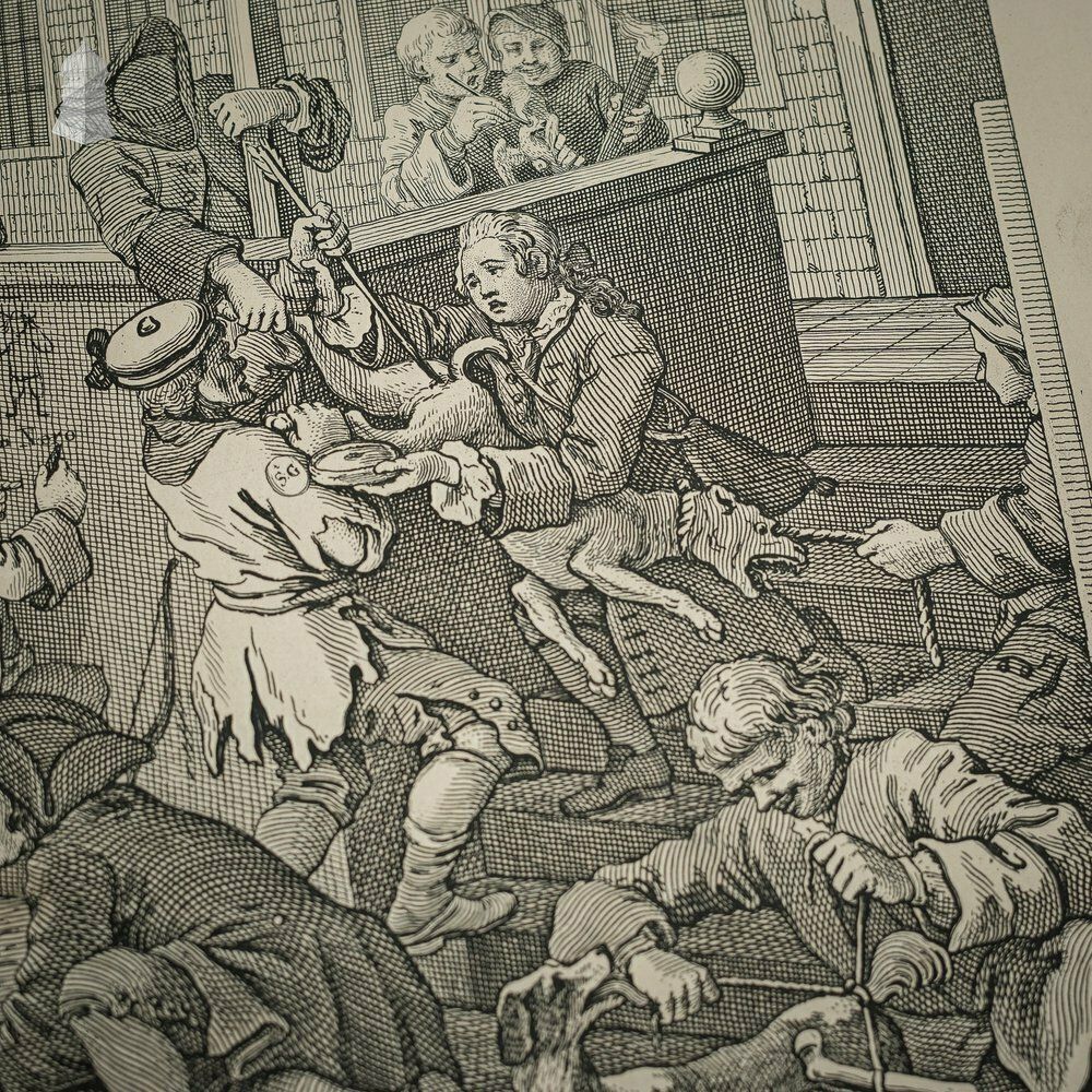 ‘The Four Stages Of Cruelty’ Set Of 4 Original 18th C Engravings By William Hogarth Dated 1751 photo vinterior