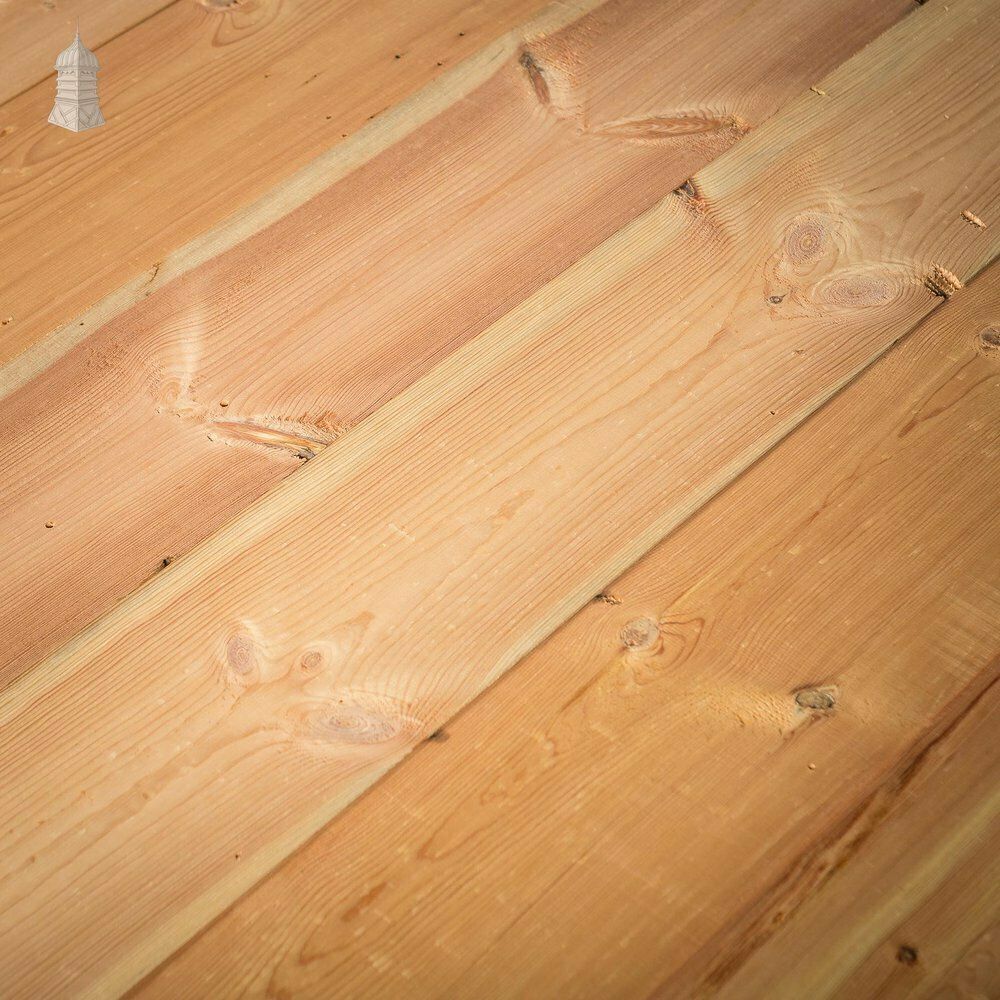 5040.0 Batch Of 56 Square Metres Of 8.5" Wide Pine Floorboards Cut From Salvaged Victorian Ceiling Joists Planned On Both Sides photo